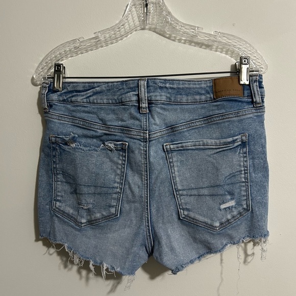 American Eagle High  Waisted Shortie Jean Shorts - Picture 2 of 5